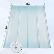 3/5/10x Wellplatten Lichtplatten 2mm Wabe Sinus klar Profilplatten 0.9x1.3/1.6m