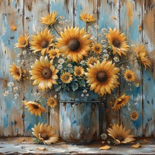 Wandbild sonnenblumen - wandbild,