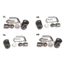 Komplett-Set 43mm Kipplager mit Kipperkugel & Sicherungsbolzen Dreiseitenkipper