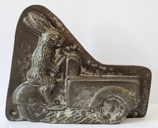 Alte Schokoladenform, Hase im Lieferwagen - Heris Nürnberg, Nr. 4194 ? - um 1930