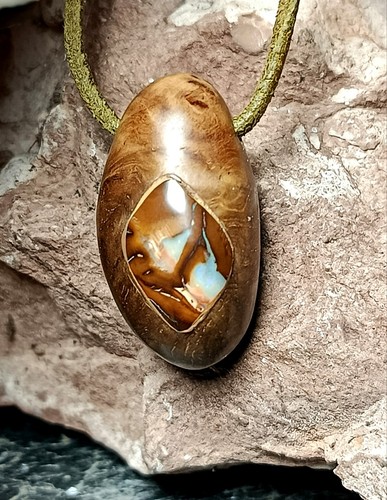 Baumperlen opal anhänger - ,