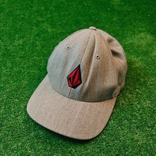 Volcom Baseball Cap Herren L/XL Grau Wollmischung Flexfit Tucker Netz Mütze B...