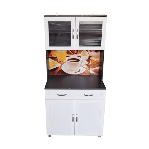 Küchenbuffet mit glasteil - küchenbuffet,