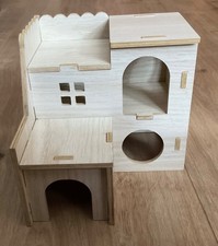 Hamster-Holzhaus, Hamsterhaus, Holzversteck, Hamsterkäfig-Zubehör