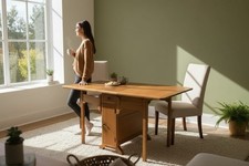 Harris Lebus Gate-Leg, Esstisch mit Schublade & Schrank zu jeder Seite 6 Sitzer