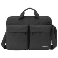 HANSEATIC Laptoptasche 15,6 Zoll anthrazit Tragegurt gepolstert Notebook Tasche