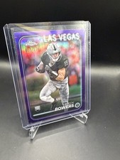 Brock Bowers Topps Chrome Raiders Nfl Purple /275