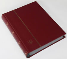64 schwarze Seiten LEUCHTTURM Einsteckbuch Briefmarkenalbum Einband rot