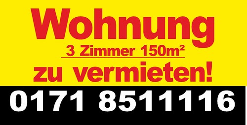 Wetterfestes banner mit - wetterfestes, Ösen