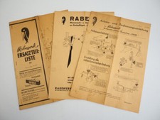 Rabewerk Taube Drehpflug Betriebsanleitung Ersatzteilliste 1960er Jahre