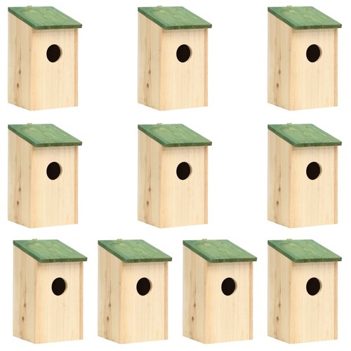10x tannenholz vogelhaus - 4/10x,