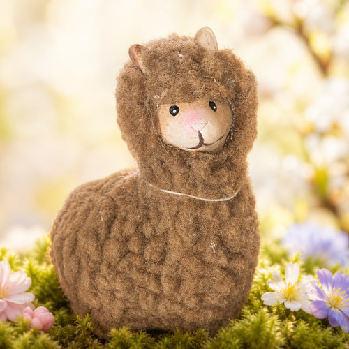 Alpaka dekofigur 7cm beige - alpaka,