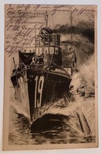 alte Postkarte: "Torpedoboot