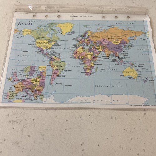 Filofax größe weltkarte - filofax,