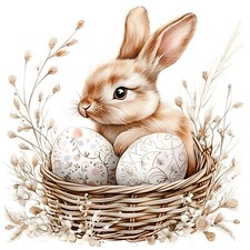 Deko Bild Hase Ostereier