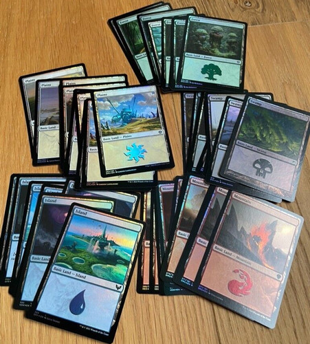 Foil basic lands englisch - 50,