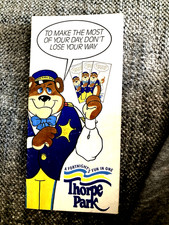 Thorpe park map guide 1989 - park,