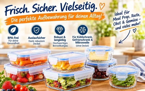 Glasdosen vorratsdosen set - glasdosen,