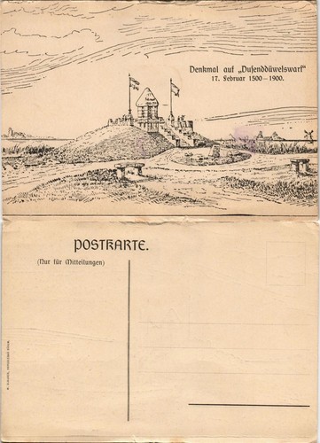 Ansichtskarte meldorf denkmal - ansichtskarte,
