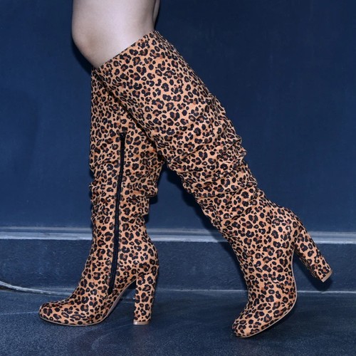 Kniehohe damenstiefel mit - kniehohe,