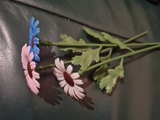 Blumen - 3 Stück - Kunstblume Sebnitz - DDR 