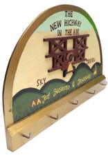 Holz Hakenleiste Schlüsselbrett Handtuchhalter Flugzeug Landhaus Vintage Stil