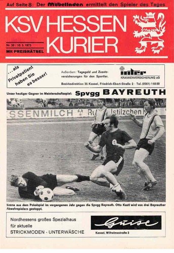 Fussball programmheft 72 73 - , 72/73