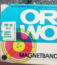Tonband ORWO Magnetband 350 m Typ 113 Durchmesser 15 cm bespielt