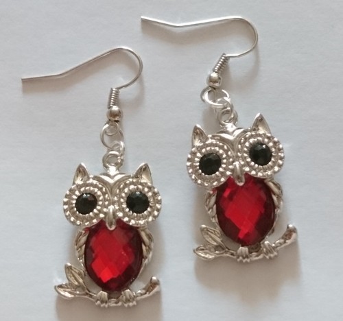 Ohrhänger eule silberf strass - ohrhänger,