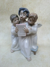 Lladro Porzellanfigur singende Engel 18 cm hoch Spanien Porzellan Figur