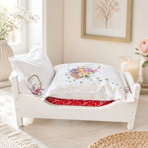 Puppenbett aus holz mit - holz,