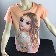Top Model Kinder T-Shirt Mädchen, kurz,128,140,152,164,orange,Glitzer,Print