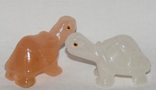 Steintier Calcit weiß rosa