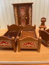 Möbel für Puppenstube, Puppenhaus, Bauernmöbel Puppenstube, bemalt