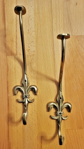 Messinghaken jugendstil antik - messinghaken,