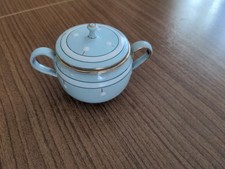 Kleine, alte Zuckerdose aus Blech, emailiert 