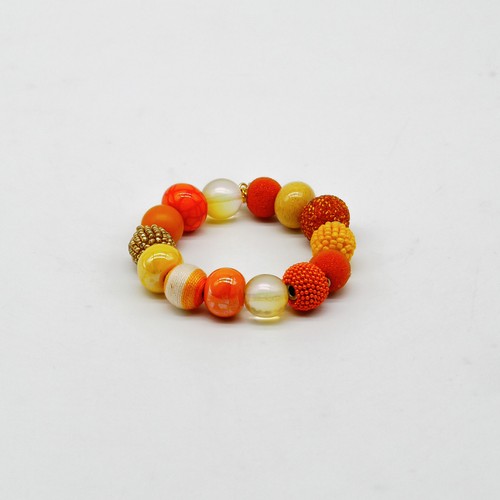 Bollywood perlenarmband gelb - perlenarmband,