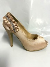 Damen Abend Brautschuhe Gold