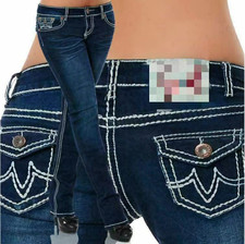 Damen Jeans Hose Hüftjeans