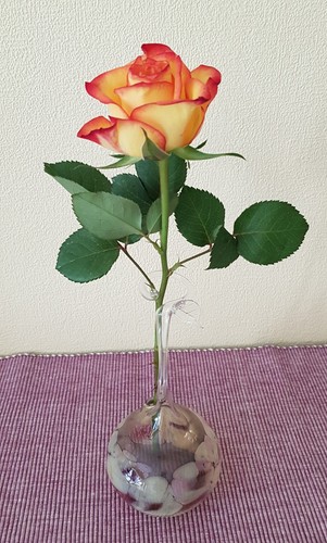 Lauschaer glas rosenvase - lauschaer,