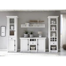 WESTERLAND Wohnwand 2 in Pinie weiß Nachbildung 4 teilig