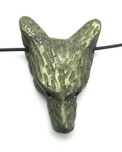 Anhänger wolfskopf pyrit - wolfskopf,