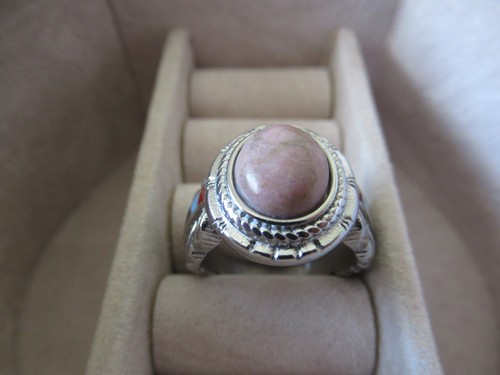 Rhodonit ring edelstahl - rhodonit, ring.