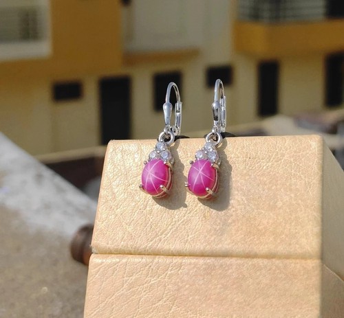 Pink star lab created saphir - star,