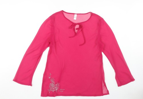 Jeff banks damen rosa bestickt - damen,
