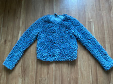 H&M Jacke Teddy Fell hellblau blau Gr. XS Neu!