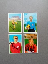 Fußball ⚽️ Sammelkarten Bundesliga  4XBergmann Automaten Pappkarten  Signiert