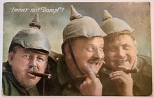 alte Postkarte: "3 Soldaten