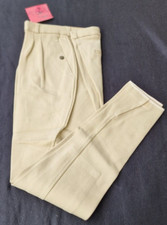 Thesee Herrenreithose Reithose Stiefelreithose, Knieb. Stoff, Bundfalte Beige 50