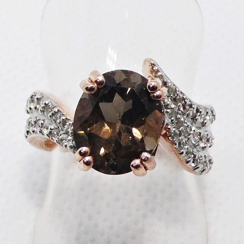 Oval rauchquarz zirkon - oval,